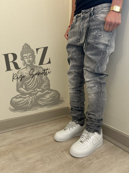 Pantalón De Mezclillas Stacked Skinny Froster Drip